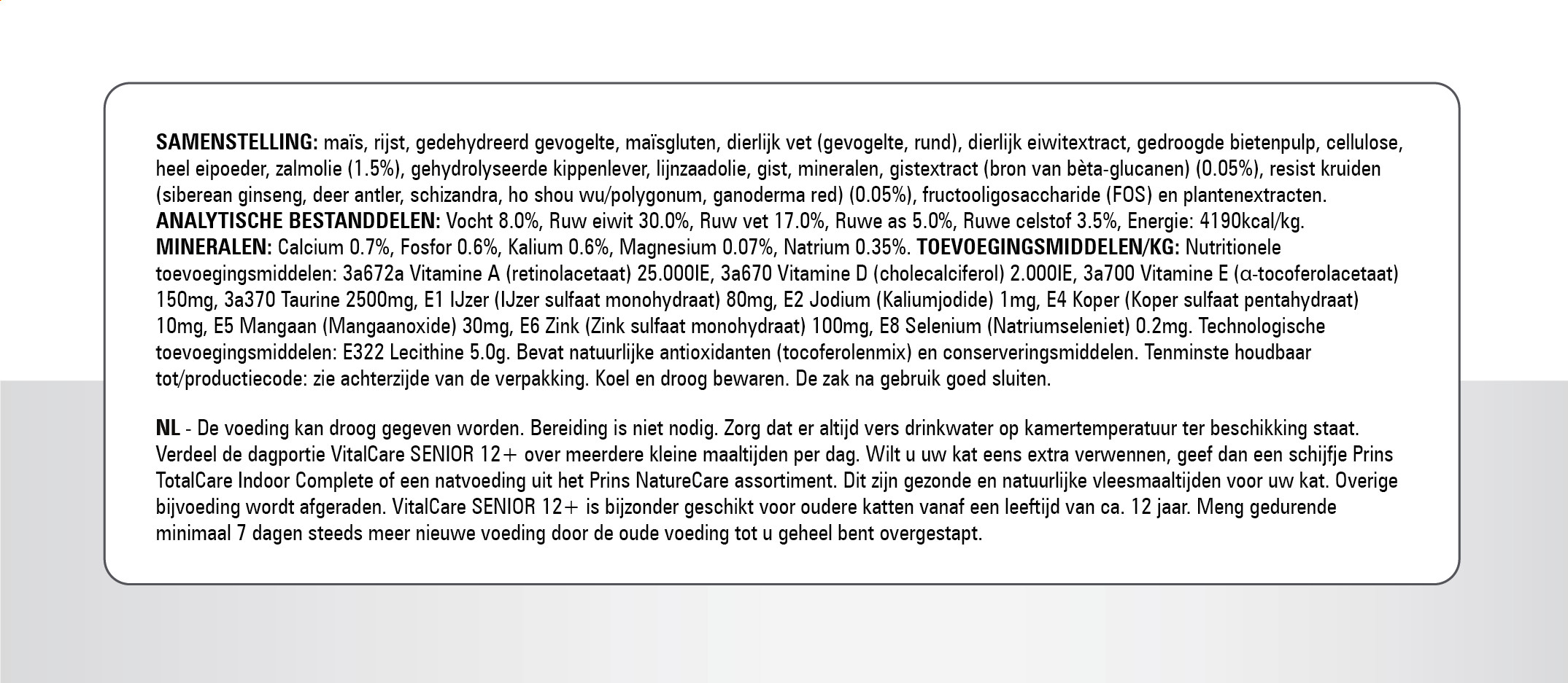 Prince VitalCare Senior 12+ kattfoder