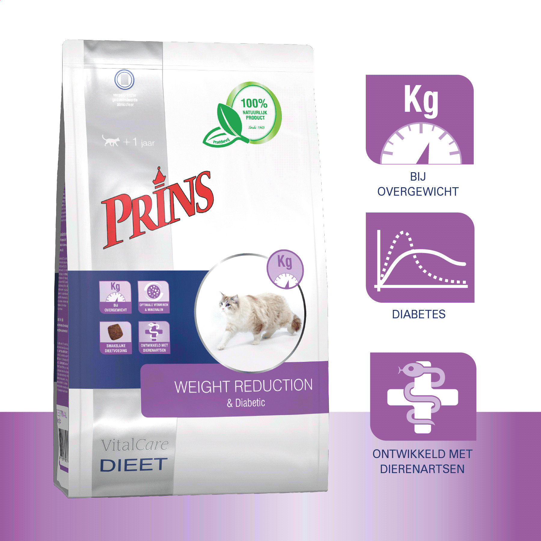 Prince VitalCare Diet Weight Reduction & Diabetic kattfoder