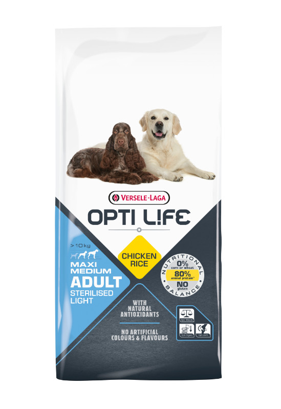 Opti Life Adult Sterilised Light Medium/Maxi hundfoder