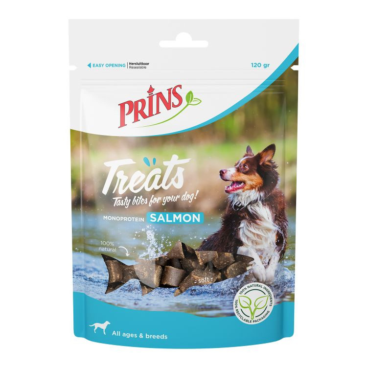 Prins Treats Salmon (lax) hundgodis (120 g)