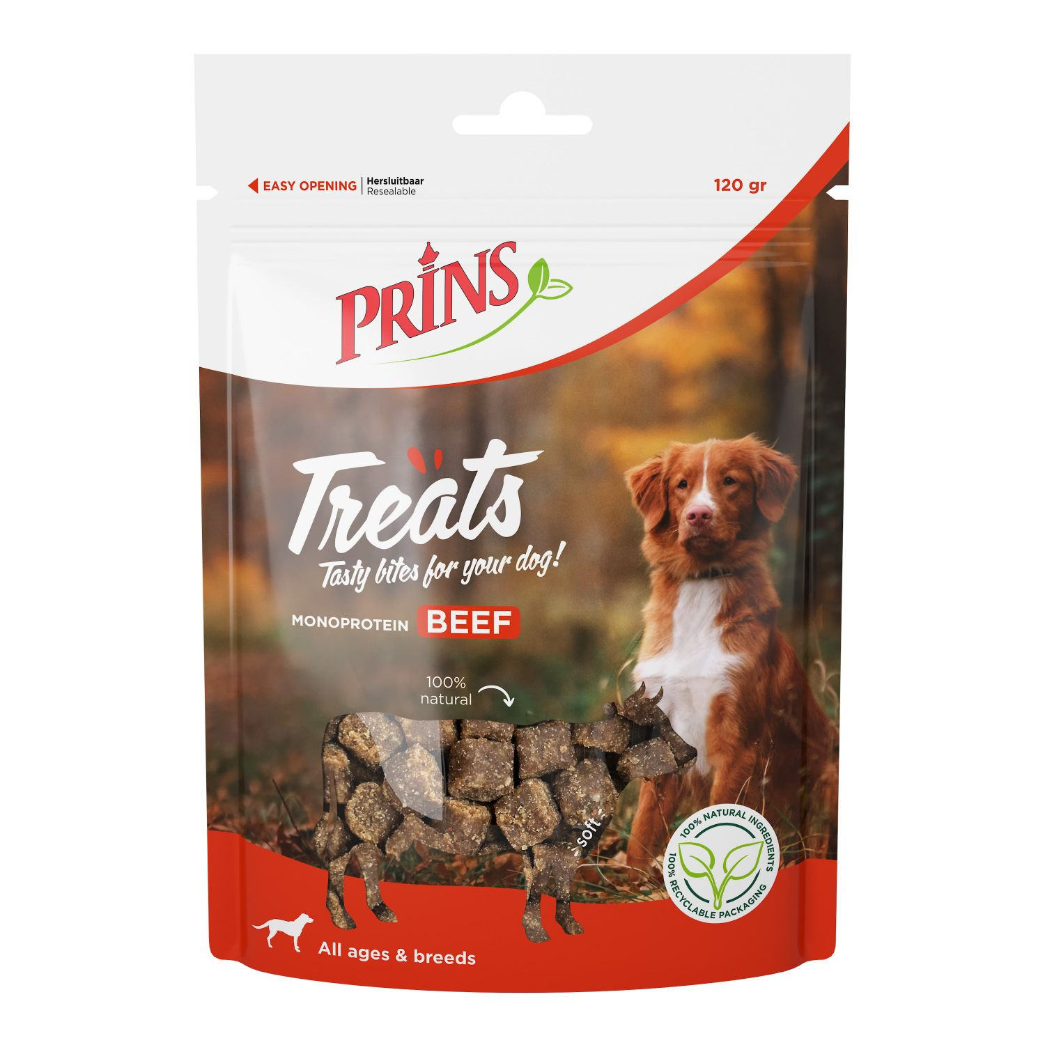 Prins Treats Beef (nötkött) hundgodis (120 g)