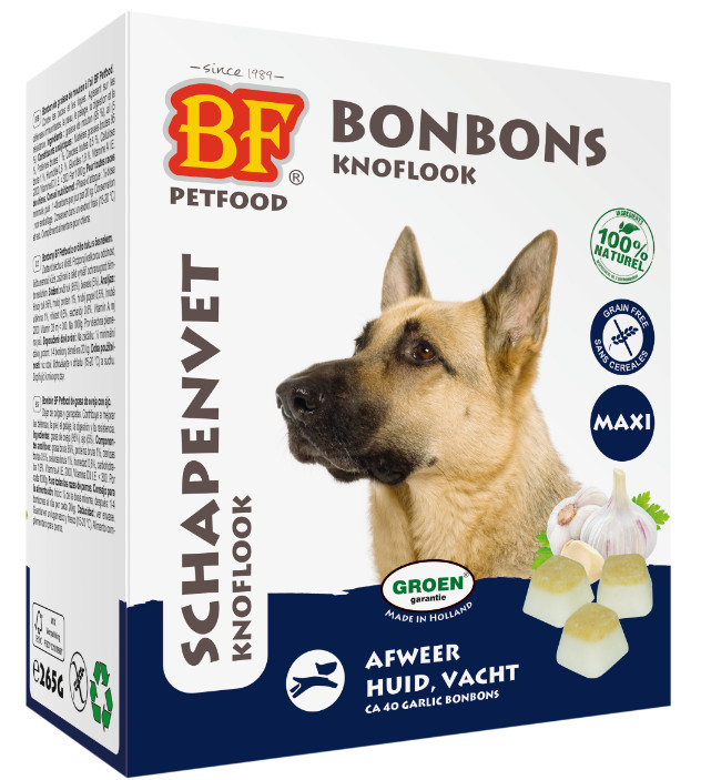 BF Petfood Fårfett Maxi bonbons med vitlök för hundar