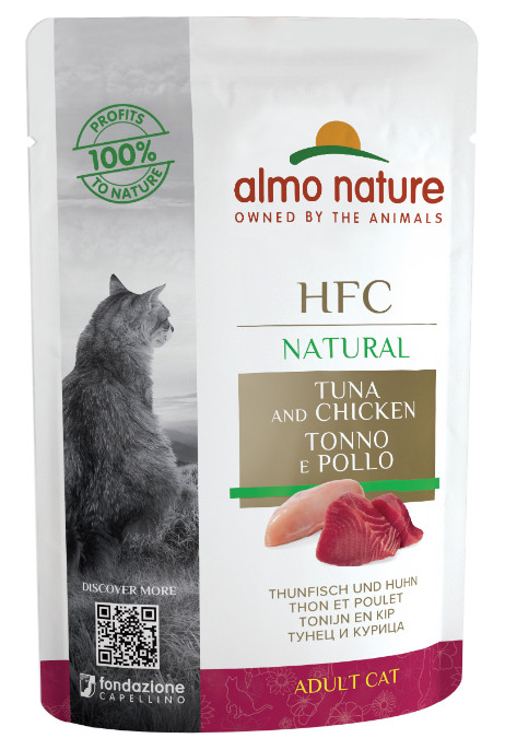 Almo Nature HFC Natural tonfisk med kyckling våtfoder katt (55 g)