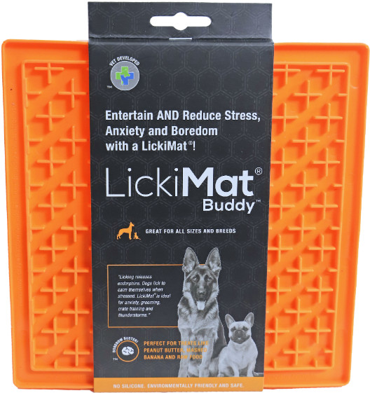 Lickimat likmat Buddy oranje voor de hond (20 cm)