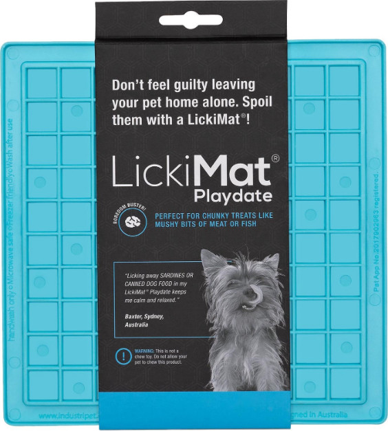 Lickimat likmat Playdate turquoise voor de hond (20 cm)