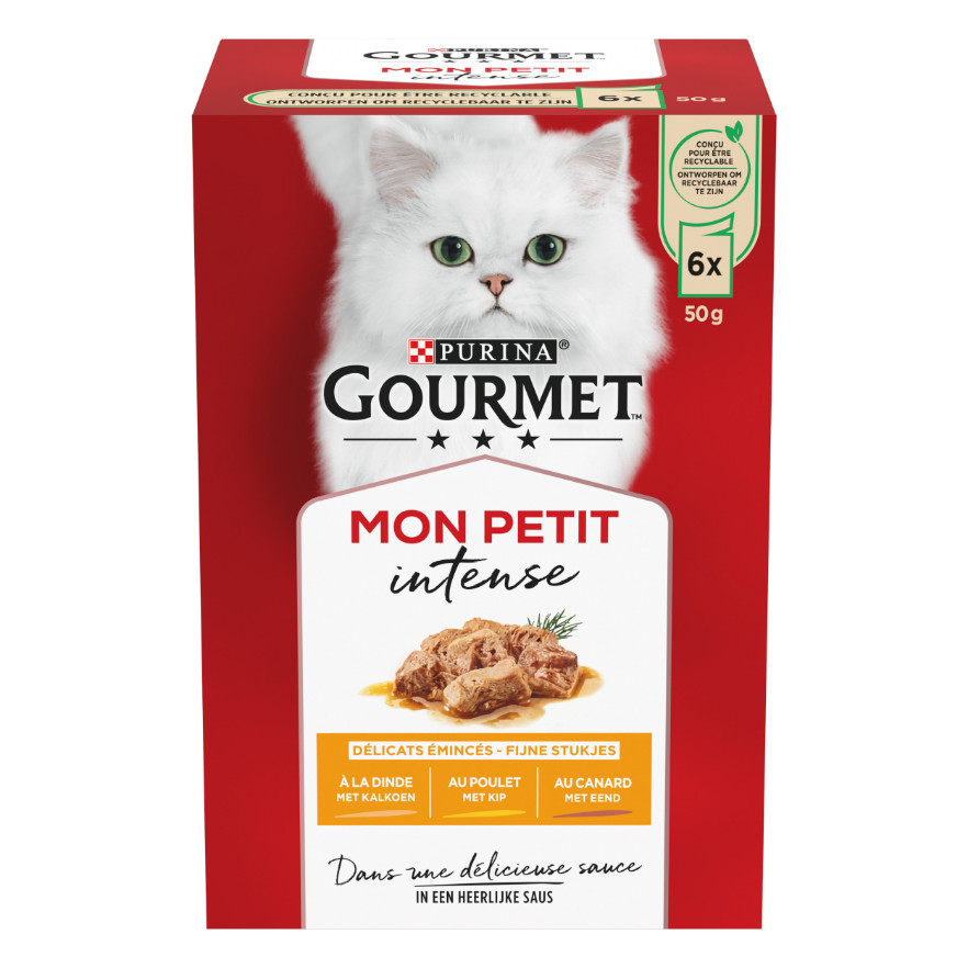 Gourmet Mon Petit Intense med fågel våtfoder katt