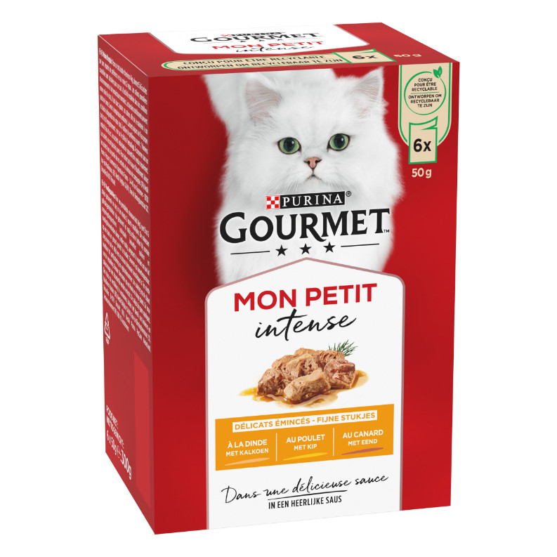 Gourmet Mon Petit Intense med fågel våtfoder katt