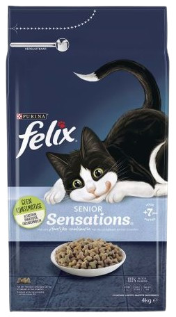 Felix Senior Sensations kyckling, spannmål och grönsakssmak kattfoder