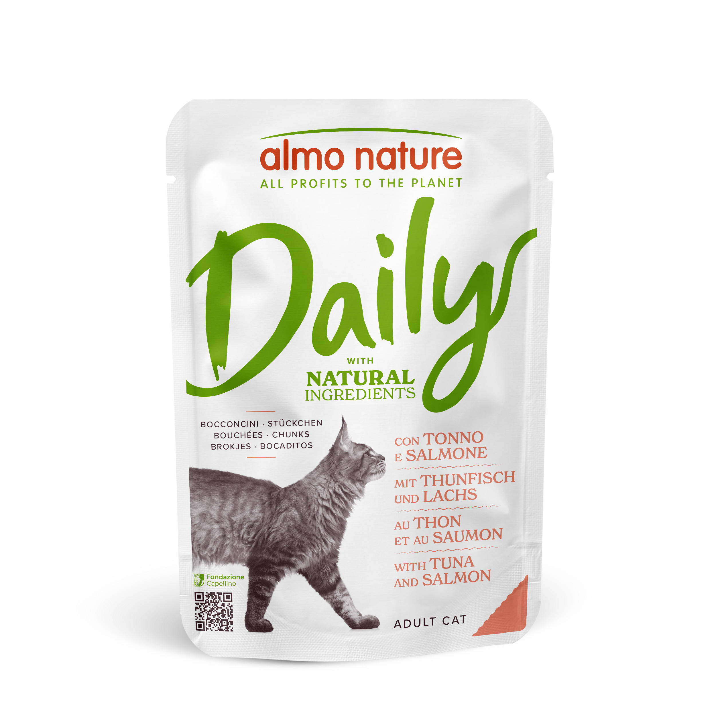 Almo Nature Daily med tonfisk och lax våtfoder katt (70 g)