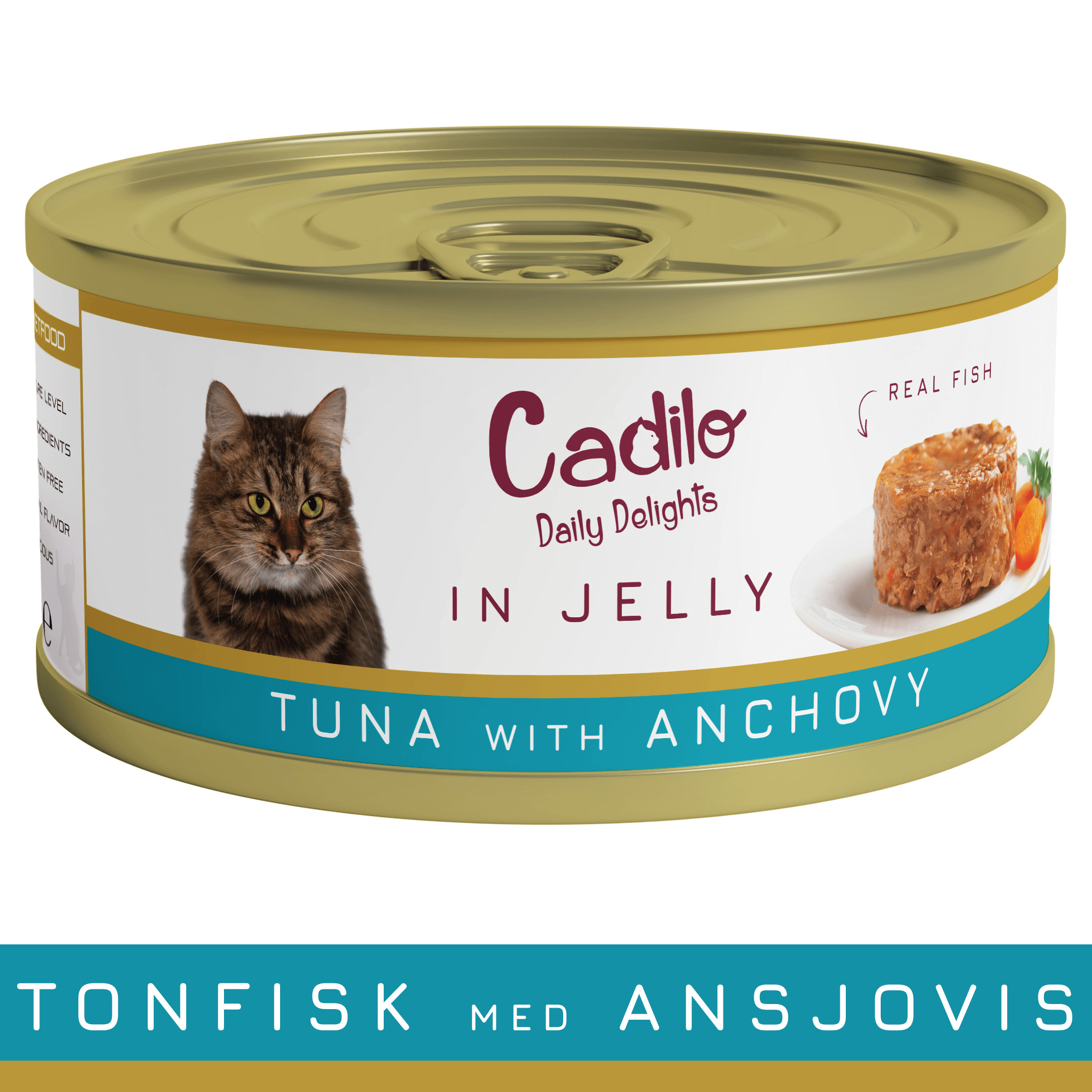 Cadilo tonijn met ansjovis in gelei natvoer kat (70 g)