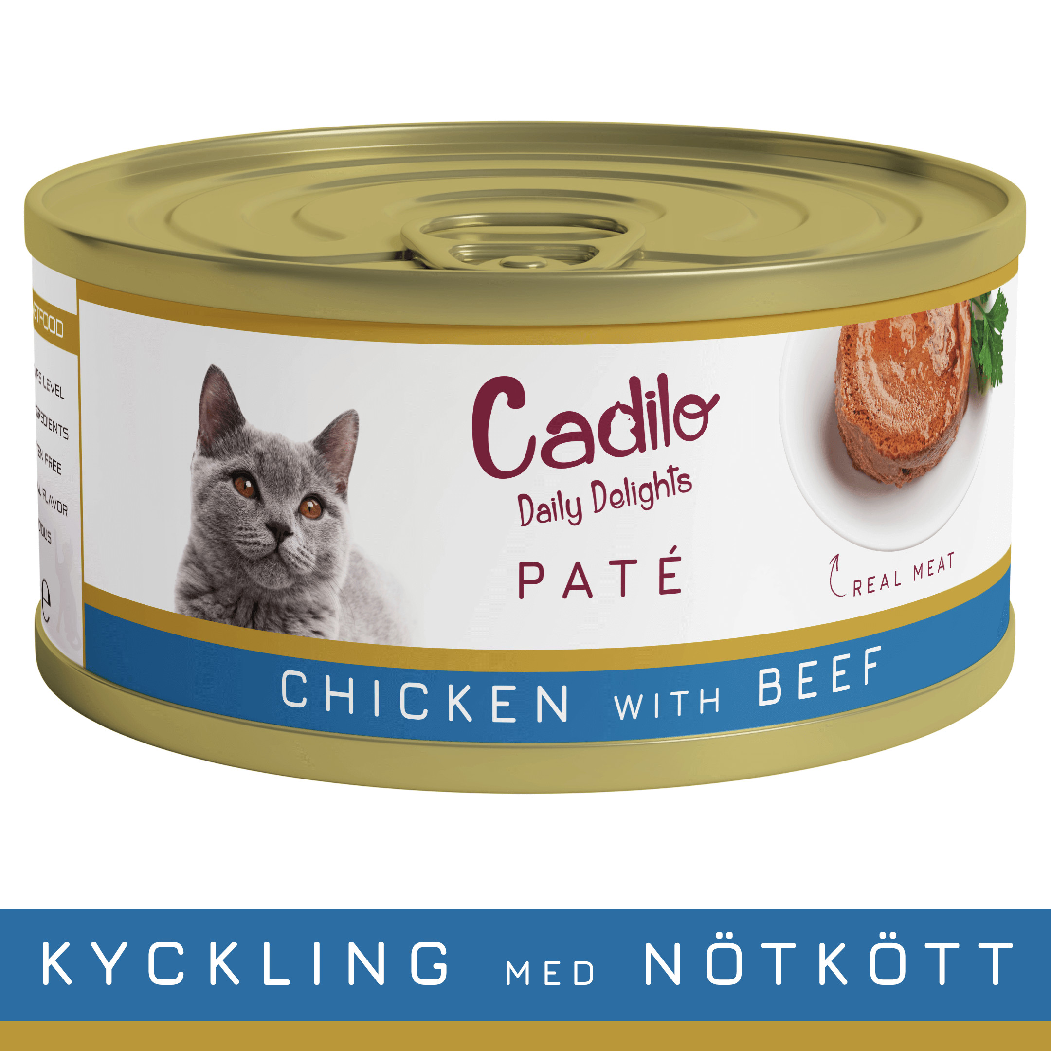 Cadilo met rund paté natvoer kat (70 g)