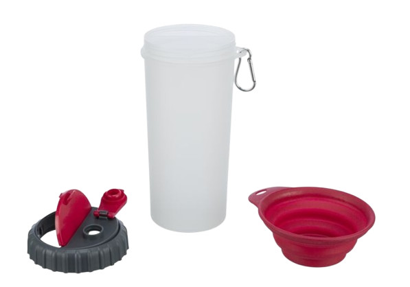 Voer- en Water reservoir  voor onderweg  2x 0,35ltr