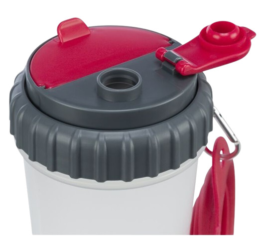 Voer- en Water reservoir  voor onderweg  2x 0,35ltr