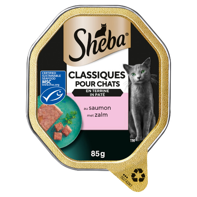 Sheba Classics paté med lax våtfoder katt (burk 85 g)