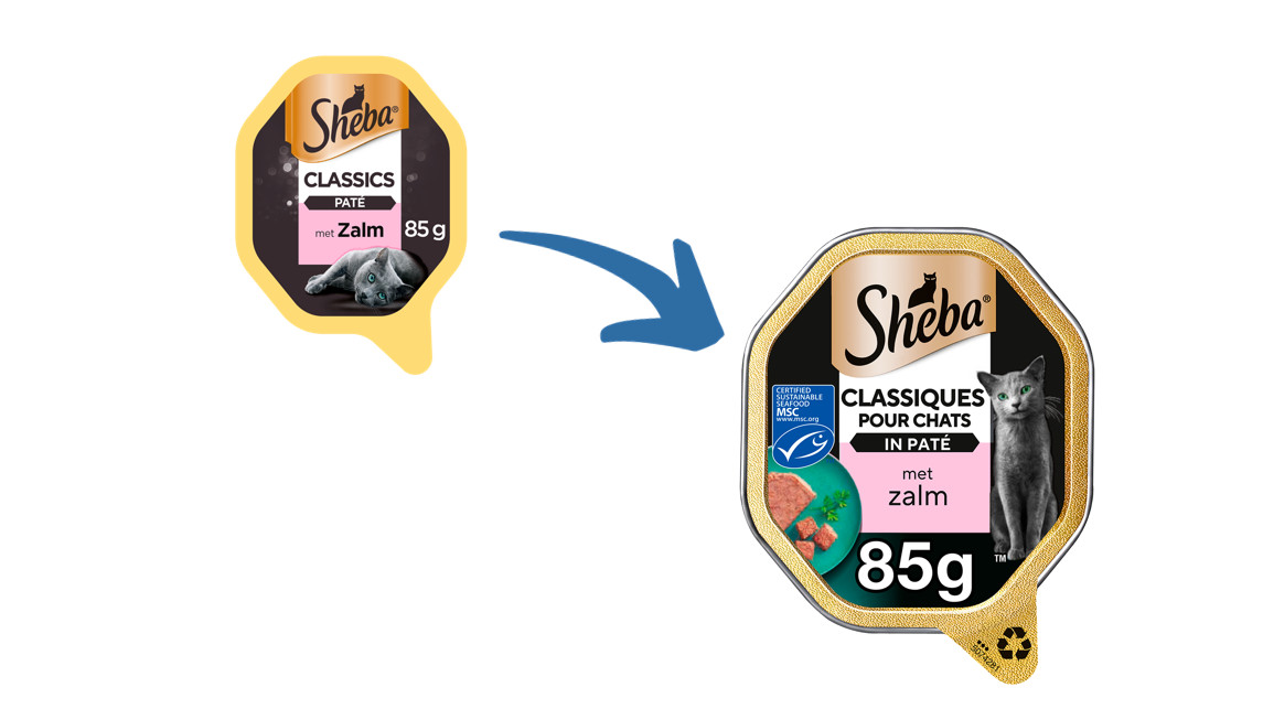 Sheba Classics paté med lax våtfoder katt (burk 85 g)