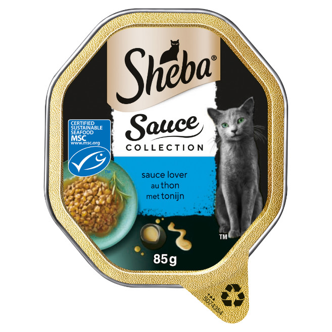 Sheba Sauce Lover med tonfisk våtfoder katt (burk 85 g)