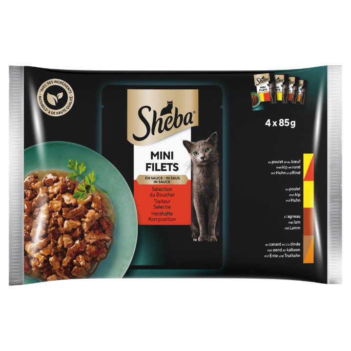 Sheba Mini Filets Traiteur Selection i sås våtfoder katt (påsar 85 g)