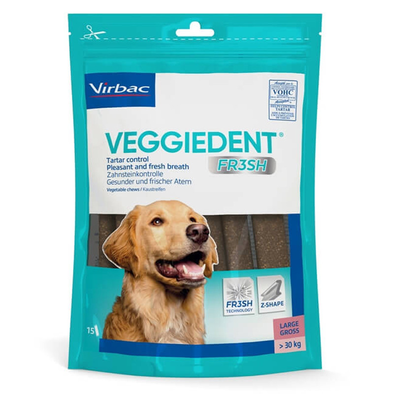 Virbac VeggieDent Large hondensnack vanaf 30 kg/15 kauwstrips