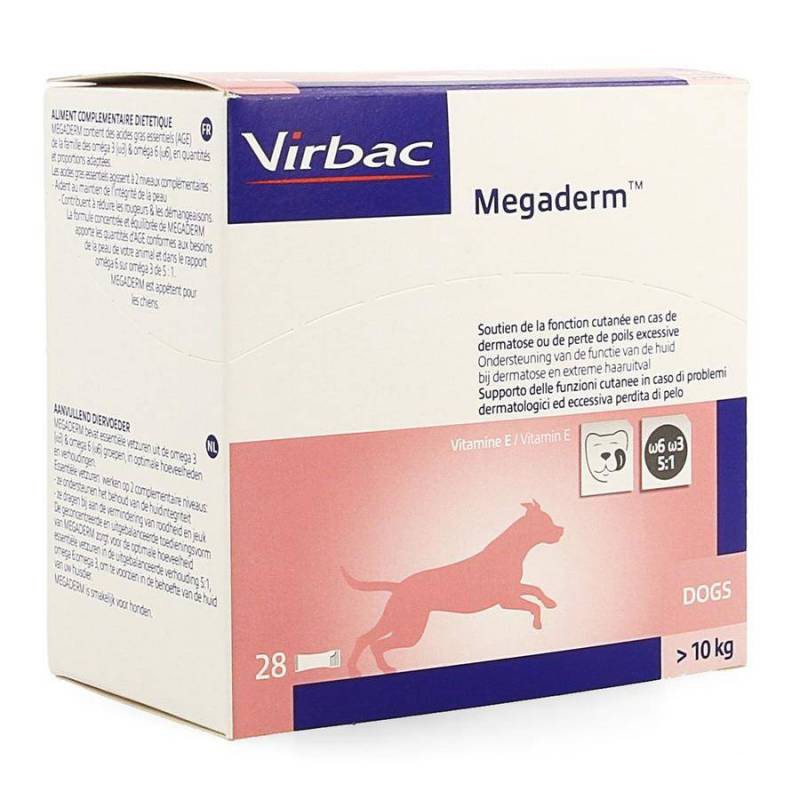 Virbac Megaderm Monodosering - hond vanaf 10 kg/ 28 zakjes