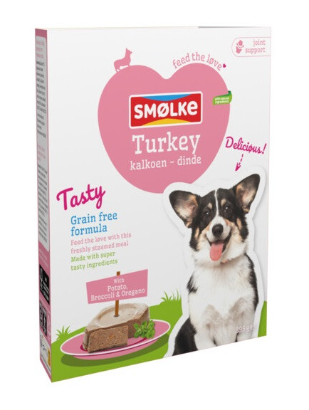 Smølke Tasty Turkey färskt ångkokt kalkon våtfoder hund